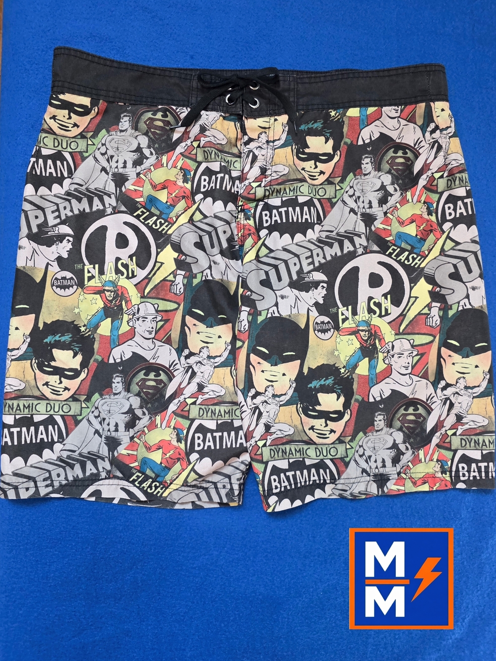 Batman DC Comics Superman Flash Robin XL Board Shorts Swim Trunks